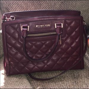 Burgundy Michael Kors Handbag